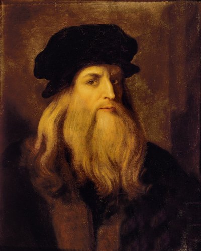 Portret van een man, vermoedelijk Leonardo da Vinci door Unbekannt Unbekannt